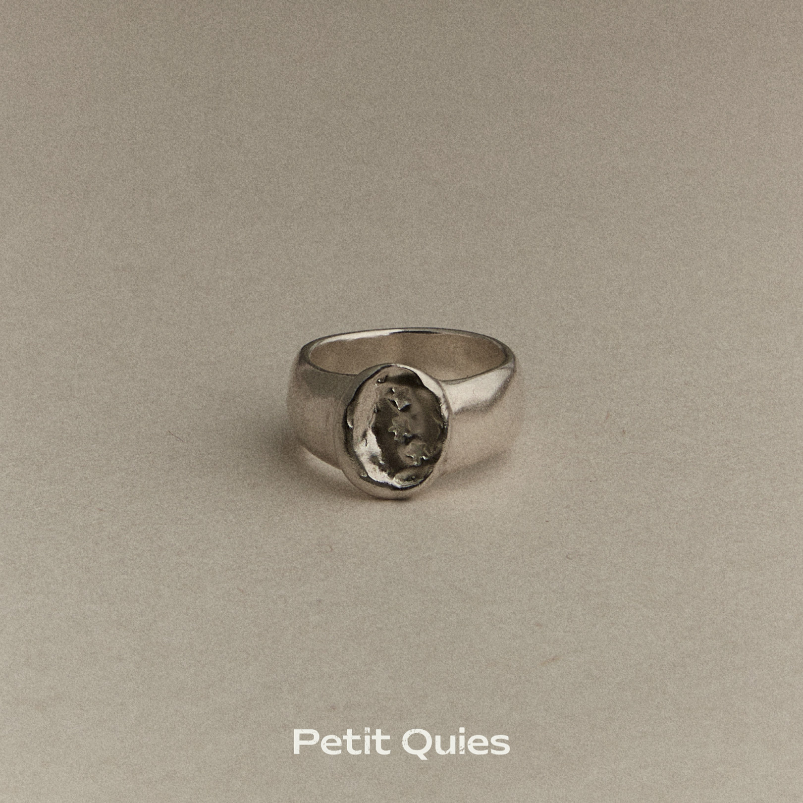 PetitQuies925银星月系列宽素圈