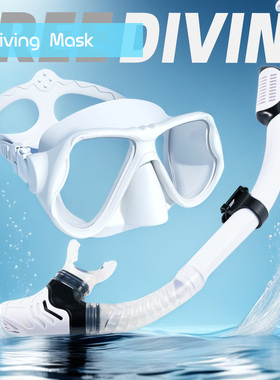 成人近视硅胶潜水镜装备浮潜二宝套装防呛水全干式呼吸管游泳面罩