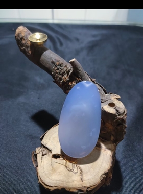 天然无优化蓝玉髓挂坠