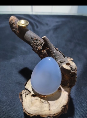 天然蓝玉髓挂坠