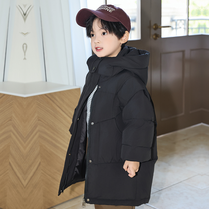 儿童羽绒服女童中长款2024新款韩版洋气女孩加厚保暖外套冬季刚需