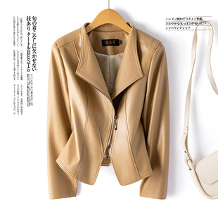 小个子绵羊皮夹克外套潮 显瘦2025春秋新款 海宁真皮皮衣女短款 修身