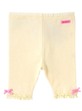 国现绝版mikihouse女宝棉质6分裤压褶蝴蝶结打底裤HB73-3201-974