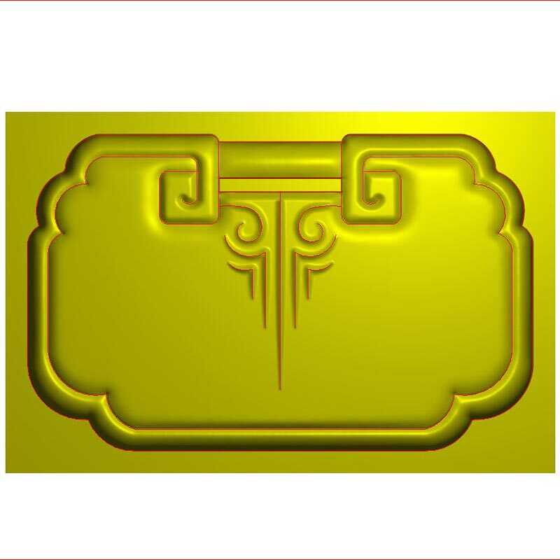 仿古守护方锁带线精雕图电脑雕刻图jdp浮雕图bmp灰度图玉雕图