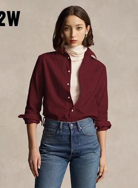 R2W美式红色纯棉灯芯绒衬衫叠穿内搭复古绿宽松外套休闲衬衣黄色