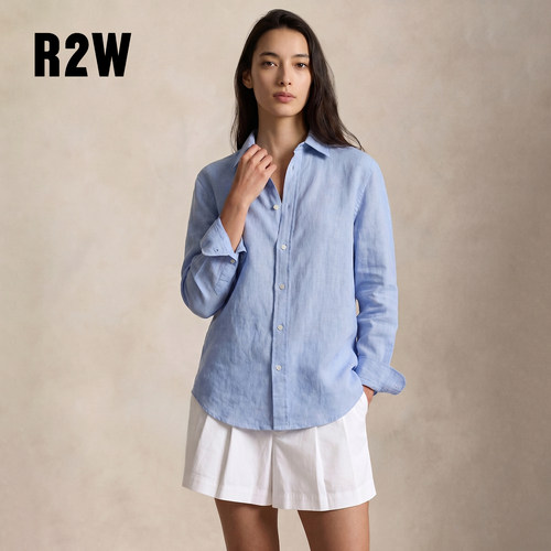 RTW美式肌理感慵懒棉麻长袖衬衫