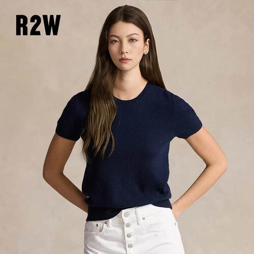 R2W山羊绒澳羊毛混纺修身毛衫