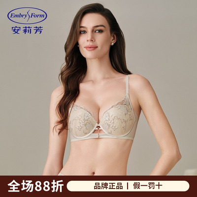 【舒挺杯】安莉芳防下垂内衣女小胸显大蕾丝聚拢胸罩文胸EB01094