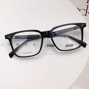 帕莎黑色眼镜框板材素颜配度数防蓝光透明近视镜架女PB75009 新款