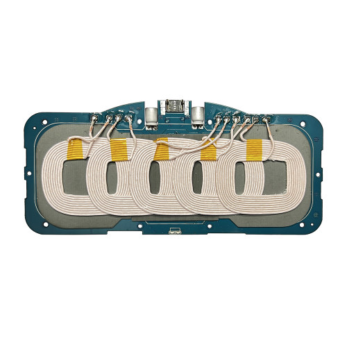 宽幅9v-24V 通用15W Qi快速无线充电板发射模块发射端5线圈Qi手机通用家具桌面车载内置改装DIY