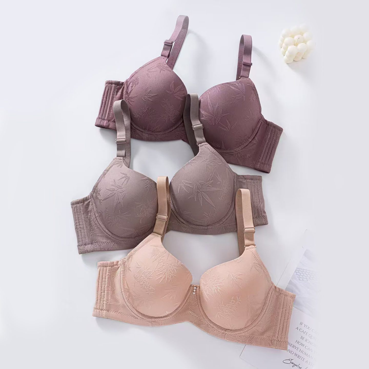 外贸款现货女士内衣大码调整型文胸带钢圈聚拢上托薄D杯性感胸罩