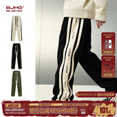 加绒裤 运动休闲长裤 子男款 复古潮牌直筒工装 冬季 BJHG不计后果美式