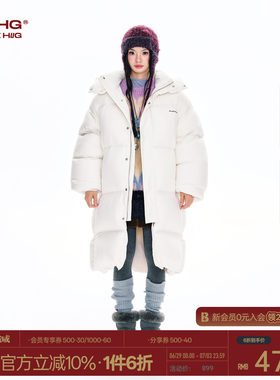 BJHG不计后果长款情侣羽绒服冬季