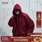 外套新年红90白鸭绒棒球服外套女 冬季 BJHG不计后果爆款 羽绒服男款