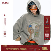 情侣款 外套女 连帽卫衣男款 春季 猫和老鼠联名 BJHG不计后果美式