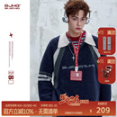 复古情侣翻领绵羊毛针织衫 冬季 女 毛衣男装 BJHG不计后果撞色polo衫