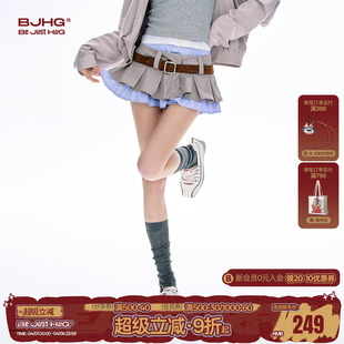 高智Min风A字短裙裤 FlyTheTruth设计感双层百褶半身裙女夏季 FTT