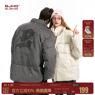 BJHG环保麂皮绒加厚棉服外套男装冬季潮牌棉袄复古棉衣情侣外套女