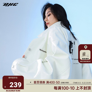 BJHG不计后果秋高级感鳄鱼PU皮衣外套男生潮牌美式情侣机车服夹克