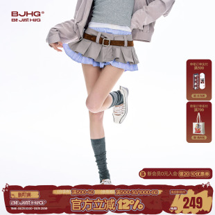 高智Min风A字短裙裤 FTT FlyTheTruth设计感双层百褶半身裙女夏季