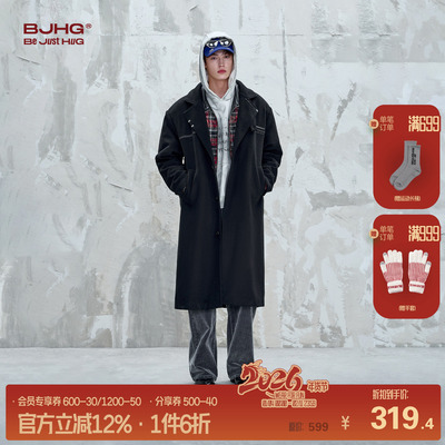 BJHG毛呢大衣男款秋冬季大衣外套