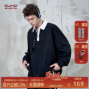 宽松环保麂皮绒长袖 BJHG不计后果美式 冬季 卫衣男款 上衣 高街POLO衫