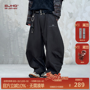 裤 BJHG不计后果山系休闲弯刀裤 复古机能工装 秋潮牌宽松美式 子男款