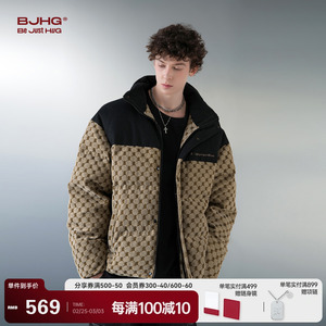 BJHG不计后果老钱风短款面包羽绒服男冬季国潮牌美式复古加厚外套