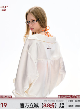 BJHG不计后果高级感白色衬衫女款2026新款春季潮牌美式宽松外套女