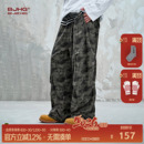 BJHG不计后果灯芯绒迷彩裤子男款冬季美式工装裤运动直筒休闲长裤