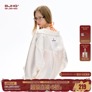 春季 BJHG不计后果高级感白色衬衫 女款 2026新款 宽松外套女 潮牌美式