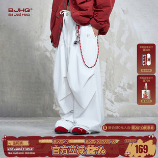 裤 运动伞兵裤 子男款 户外登山冲锋裤 子女 春季 BJHG不计后果白色工装