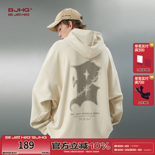 BJHG不计后果连帽卫衣外套男款 潮牌重磅情侣外套上衣 秋季 衣服美式