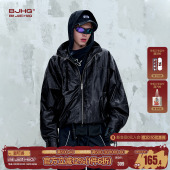 潮牌休闲宽松情侣外套女 美式 BJHG不计后果复古夹克外套男款 早春季