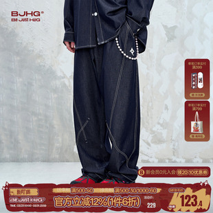 工装 宽松直筒潮牌仿牛仔休闲裤 裤 春季 子女 子男款 BJHG不计后果新款