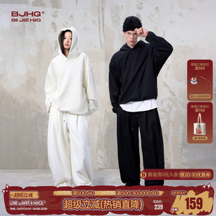 卫裤 BJHG不计后果火焰绒加绒休闲裤 潮情侣套装 卫衣美式 子男款 冬季
