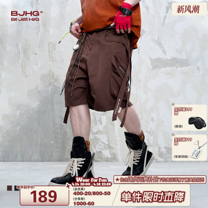 BJHG不计后果工装短裤男夏季2025新款废土风机能户外运动五分裤子
