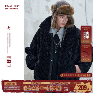 BJHG不计后果座山雕环保麂皮绒棉服男冬季厚外套潮牌加厚冬装棉衣