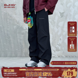 春季 子男款 新款 潮牌复古阔腿直筒工装 BJHG不计后果美式 长裤 休闲裤