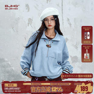 春季 卫衣男款 运动打底休闲情侣外套女 复古POLO衫 BJHG不计后果美式