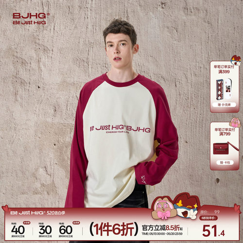 BJHG美式男女纯棉长袖