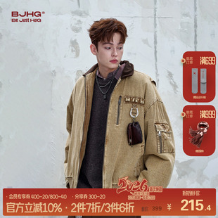 外套防寒服棉衣女 情侣工装 BJHG不计后果飞行夹克棉服外套男款 冬季