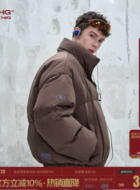 BJHG不计后果90白鸭绒羽绒服男款冬季外套美式新年红面包羽绒服女