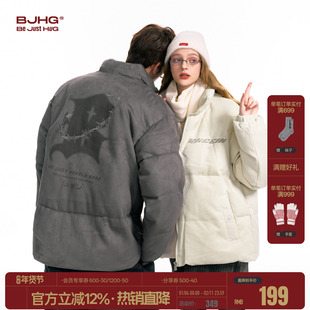 BJHG环保麂皮绒加厚棉服外套男装冬季潮牌棉袄复古棉衣情侣外套女