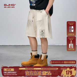 复古男士 纯棉做旧休闲五分裤 短裤 2026新款 子 夏季 BJHG不计后果美式