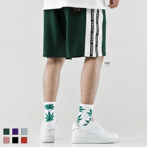 BJHG自制欧美街头撞色短裤