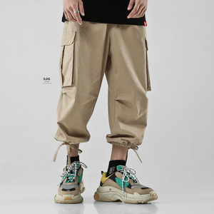 欧美街头宽松大口袋工装裤