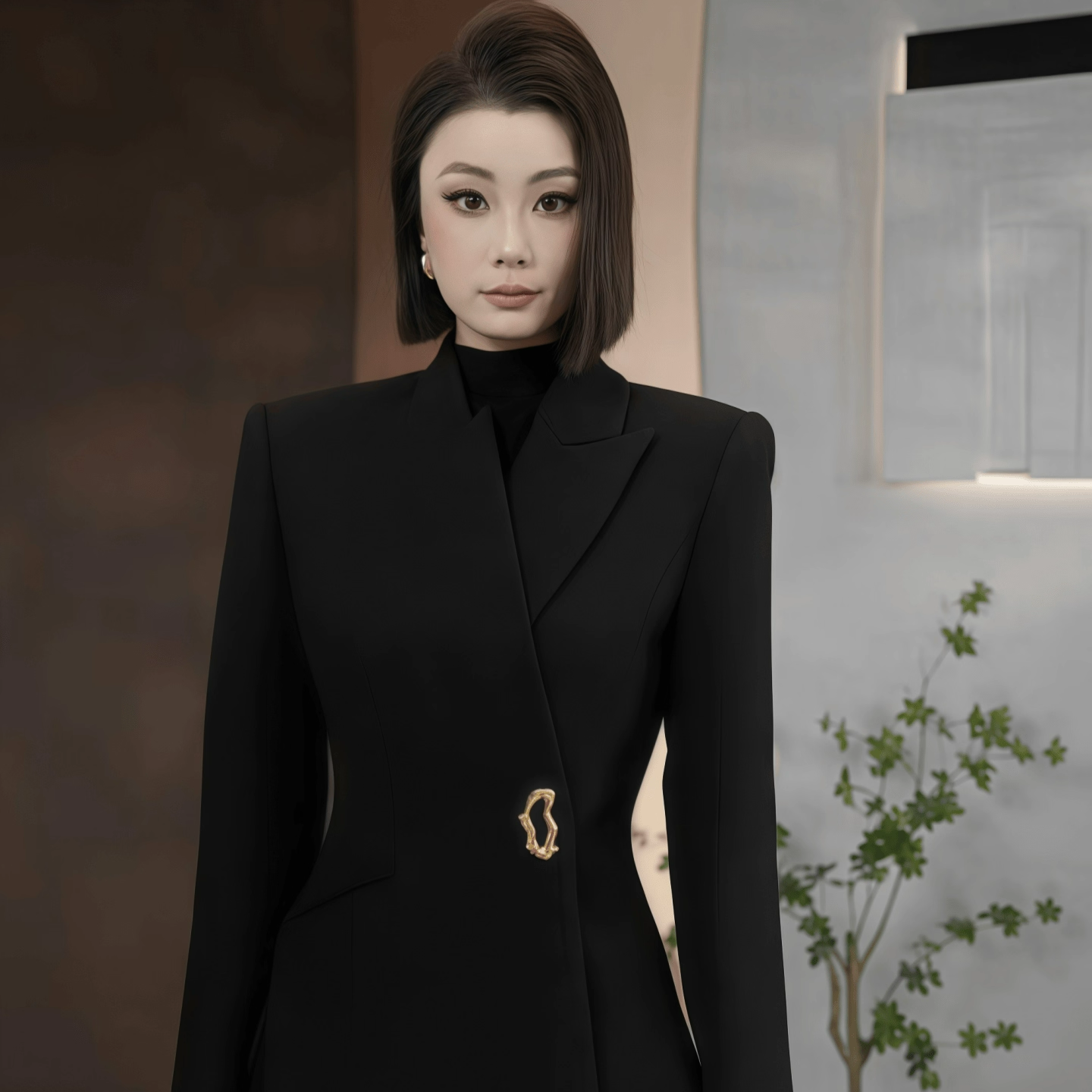 赫本风高级感长袖收腰显瘦上衣