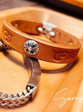 纯手工皮手环三生造物牛皮复古