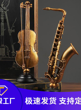 欧式树脂乐器摆件家居装饰